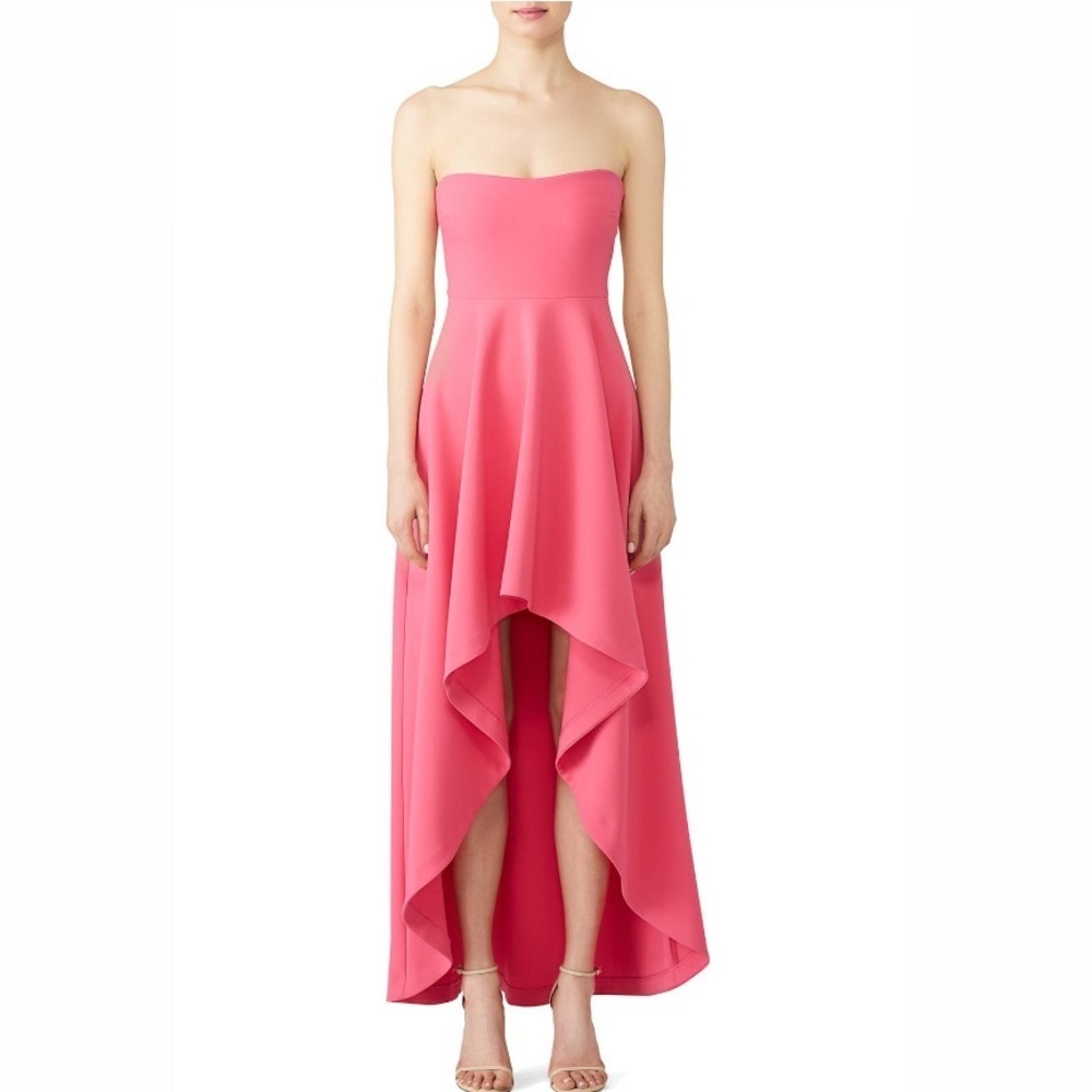 Likely High Low Lovelle Gown Strapless Dress Pink Size 4